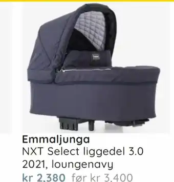Barnas Hus Emmaljunga NXT Select liggedel 3.0 2021, loungenavy tilbud