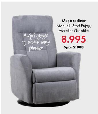 Fagmøbler Mega recliner tilbud