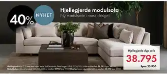 Fagmøbler Hjellegjerde dyp sofa tilbud