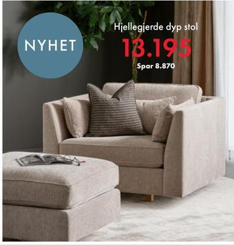Fagmøbler Hjellegjerde dyp stol tilbud