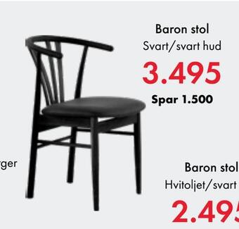 Fagmøbler Baron stol tilbud