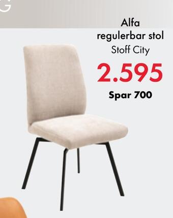 Fagmøbler Alfa regulerbar stol tilbud