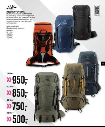 Sport Outlet Heldre ryggsekk tilbud