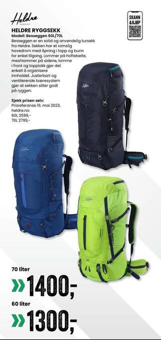 Sport Outlet Heldre ryggsekk tilbud