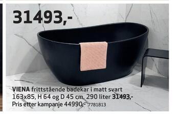 Flisekompaniet Viena frittstående badekar tilbud