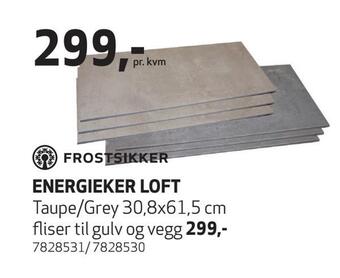 Flisekompaniet Energieker loft tilbud
