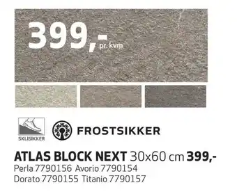 Flisekompaniet Atlas block next tilbud
