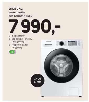 ELON Samsung vaskemaskin tilbud