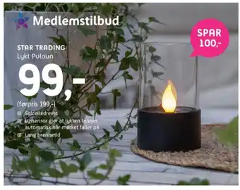 ELON Star trading solcellelampe tilbud