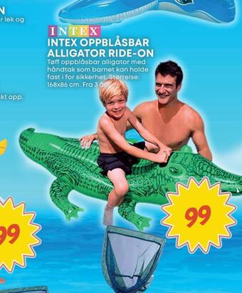 Extra Leker Intex oppblåsbar alligator ride-on tilbud