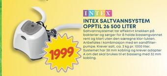 Extra Leker Intex saltvannsystem opptil 26 500 liter tilbud