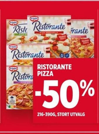 Meny PIZZA RISTORANTE tilbud