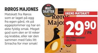 Meny RØROS MAJONES tilbud