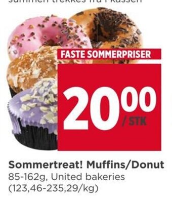 Meny Sommertreat! Muffins/Donut tilbud