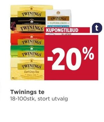 Meny Twinings te tilbud
