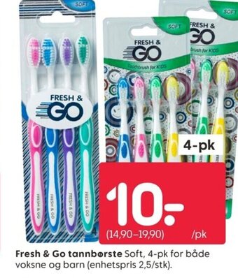 Rusta Fresh & Go tannbørste tilbud