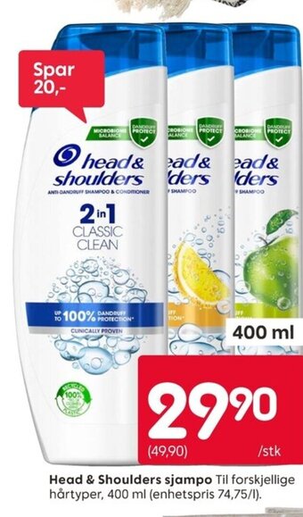 Rusta Head & Shoulders sjampo tilbud
