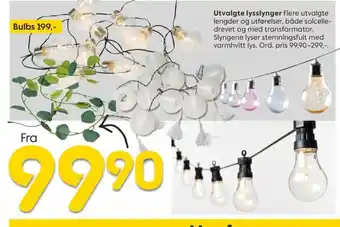 Rusta Utvalgte lysslynger tilbud