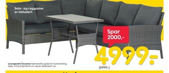 Rusta Loungesett Toscana tilbud