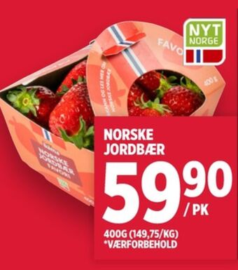 Meny Ukjent jordbær tilbud