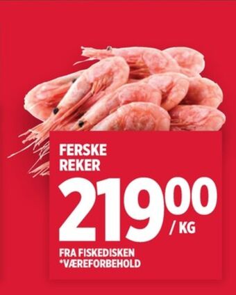 Meny Ukjent reker tilbud