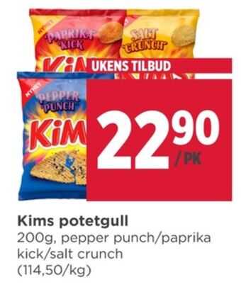 Meny Kims chips tilbud