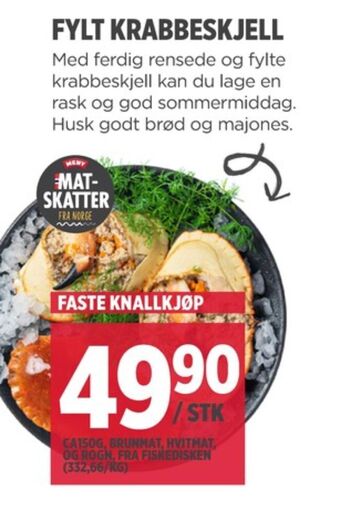 Meny Ukjent krabbeskjell tilbud