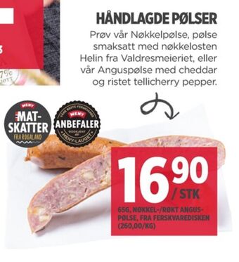 Meny Ukjent pølser tilbud