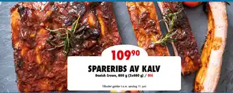 Nordby Supermarket SPARERIBS AV KALV tilbud