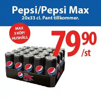 MaxiMat Charlottenberg Pepsi/Pepsi Max 20x33 cl. tilbud