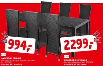 jem & fix Hagebord havanna tilbud