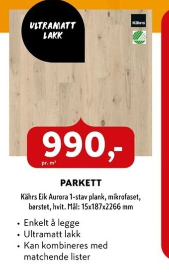Byggmakker PARKETT tilbud