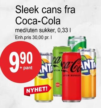 Joker Sleek cans fra coca-cola tilbud