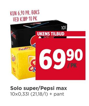 Meny Solo super/pepsi max tilbud