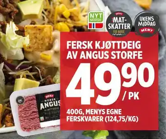Meny Fersk kjøttdeig av angus storfe tilbud