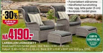 Europris Ukjent loungesett tilbud