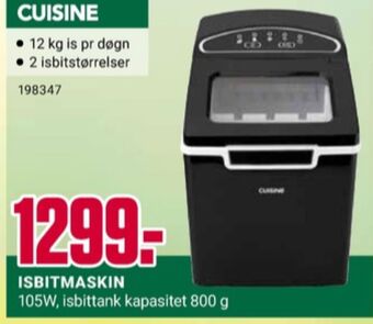 Europris Cuisine isbitmaskin tilbud