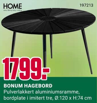 Europris Bonum hagebord tilbud