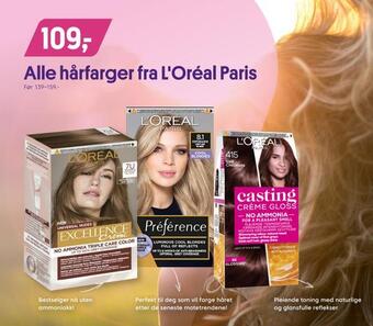 VITA Alle hårfarger fra l'oréal paris tilbud