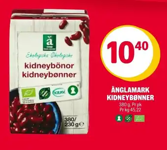 Coop Extra ÄNGLAMARK KIDNEYBØNNER tilbud
