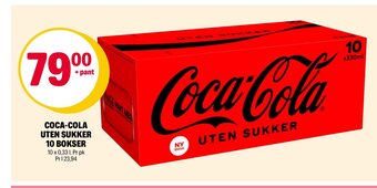 Coop Extra COCA-COLA UTEN SUKKER 10 BOKSER tilbud