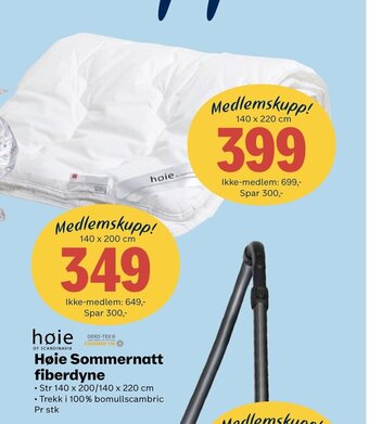 Coop Extra Høie Sommernatt fiberdyne tilbud