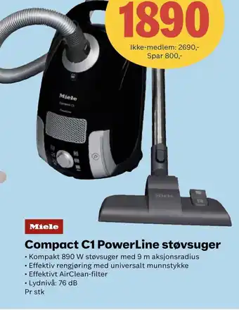 Coop Extra Compact C1 PowerLine støvsuger tilbud