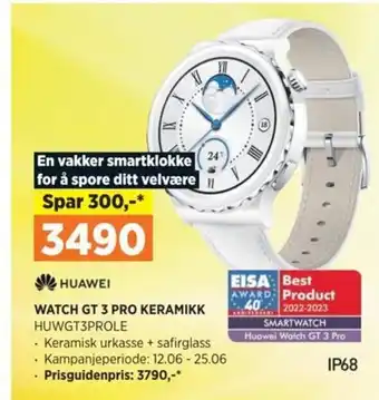 POWER HUAWEI WATCH GT 3 PRO KERAMIKK HUWGT3PROLE tilbud
