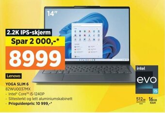 POWER Lenovo YOGA SLIM 6 82WU0037MX tilbud