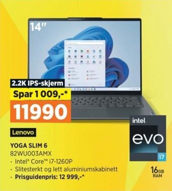 POWER Lenovo YOGA SLIM 6 82WU003AMX tilbud