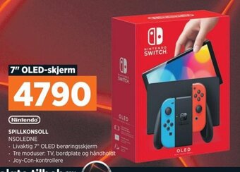 POWER Nintendo SPILLKONSOLL NSOLEDNE tilbud