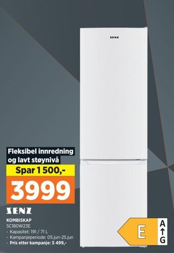POWER SENZ KOMBISKAP SC180W23E tilbud