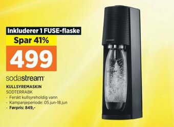 POWER sodastream KULLSYREMASKIN SODTERRABK tilbud