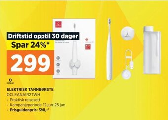 POWER ELEKTRISK TANNBØRSTE OCLEANAIR2TWH tilbud
